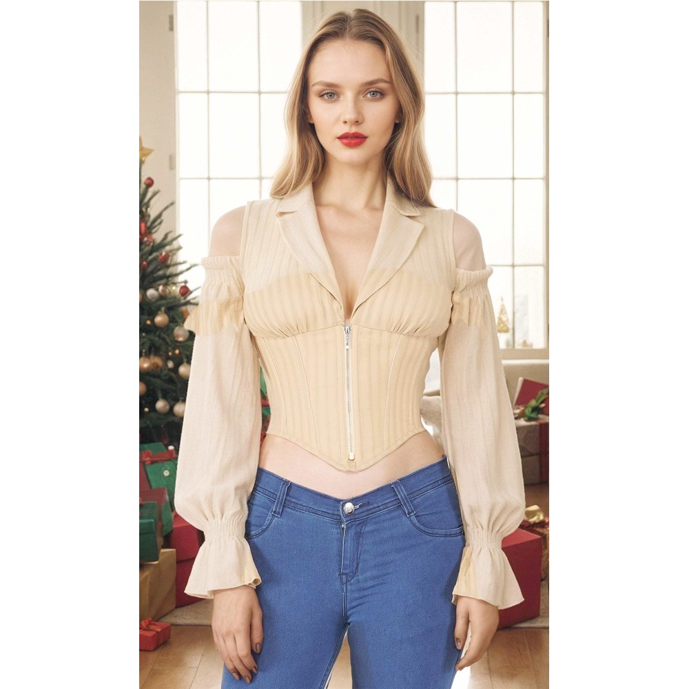 Attitude Corsets - Bexley Underbust korset - Taille, 20 inch - Champagne